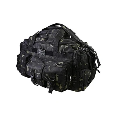 Image of *New* Kombat Tactical Saxon Holdall 65 Litre BTP Black/MTP Black Military Kit Patrol Pack Bag