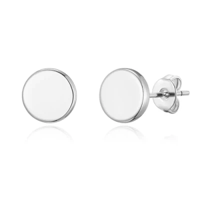 Image of Philip Jones Silver Plated Round Dot Stud Earrings