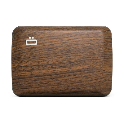 Image of ÖGON Aluminium Wallet Smart case V2 Metal Lock Water Resistant Card Holder RFID Protection Up to 10 Cards, Receipts and Bills Sequoia