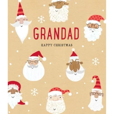 Image of UK Greetings Christmas Card for Grandad Santa Design