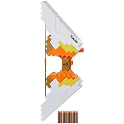 Image of Nerf Minecraft Sabrewing Motorized Toy Bow Dart Blaster, 8 Elite Darts with Clip, Video Game Inspired Action Archery Set, Kids Target Competition, Ages 8+, Requires Batteries