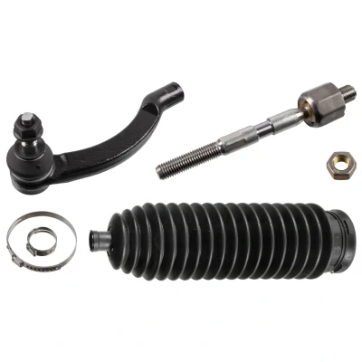 Image of 271598, 271598S2, 3546267, 3546267S2, 9191410 Tie Rod FEBI BILSTEIN 40569 Front Axle Left with clamps, steering bellow VOLVO: V70 I, C70 I Coupe