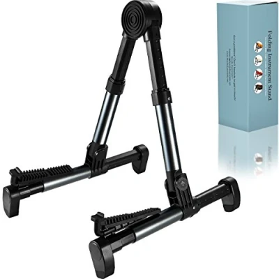 Image of Nordic Essentials Guitar Stand for Acoustic/Electric/Classical Guitars and Violin, Ukulele, Bass Folding, Portable Lightweight Fits Fender/Taylor/Gibson/Yamaha Music Instruments