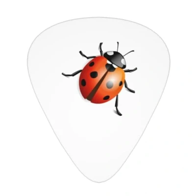 Image of Yifhdes Ladybird 2 Guitar Picks 12 Pack For Electric Acoustic Mandolin Bass 3 Thickness Plectrums 0.46mm/0.71mm/0.96mm Players