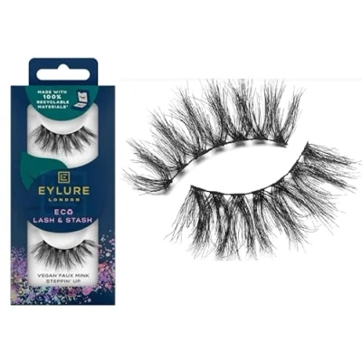 Image of Eylure Eco Lash &amp; Stash Vegan Faux Mink False Eyelashes Steppin&#039; Up