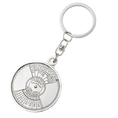 Image of Fat catz copy 50 year perpetual revolving mini calendar 2010 2060 keyring charm gift idea