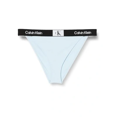 Image of Calvin Klein Women&#039;s High Rise Cheeky Bikini Kw0kw02259 Swim, Blue (Keepsake Blue), M