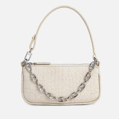 Image of BY FAR Women&#039;s Mini Rachel Croco Bag Cream