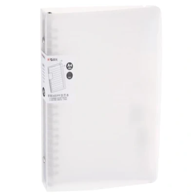 Image of M&amp;G Telescoping Binder Notebook, A4 30 Holes Spiral Ring 60 Sheets Notepaper Refillable with Frosted Cover for Office Home, Horizontal Lines