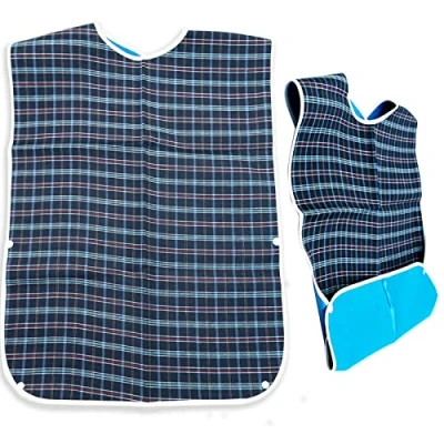 Image of SZXMDKH Adult Bibs Waterproof Eldly Bib Washable Dining Mealtime Clothing Protector for Elderly Men Women