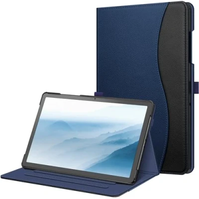 Image of Fintie Case for Samsung Galaxy Tab A9 Plus/A9+ 5G 11 Inch 2023 Model (SM X210/X216/X218), Multi Angle Viewing Smart Stand Back Cover with Pocket Auto Wake/Sleep, Blue
