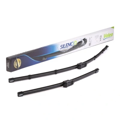 Image of 1674207280, 95599922 wiper blade VALEO SILENCIO Flat SET 577914 680, 425mm Front with spoiler for left hand drive vehicles