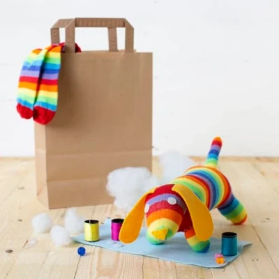 Image of Create Your Own Sock Sausage Dog : DIY Craft Kit for Endless Fun!