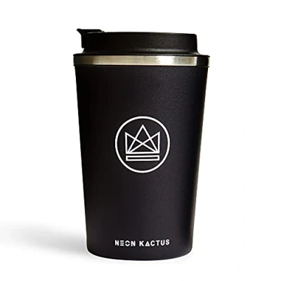 Image of Neon Kactus Insulated Coffee Cup Travel Double Wall for Hot &amp; Cold Drinks Reusable Cups with Lids Fully Leakproof, Dishwasher Safe, Eco Friendly Rock Star, 12oz