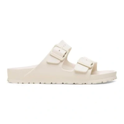 Image of Birkenstock Arizona Narrow Unisex Pool slides, Size: 3.5, Eggshell Synthetics