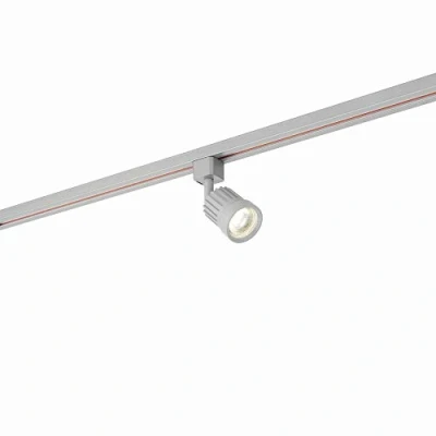 Image of PACTO Multi Directional Silver Mains Voltage Adjustable Spotlight Cool White 4000K LED Track Head