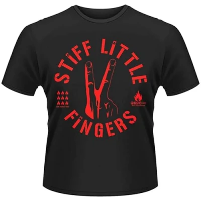 Image of Stiff Little Fingers &#039;Digits&#039; Mens T Shirt Black Size 3XL