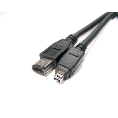Image of Euronetwork IEEE 1394 Firewire Cable: 6 pin 4 pin, 2.0m