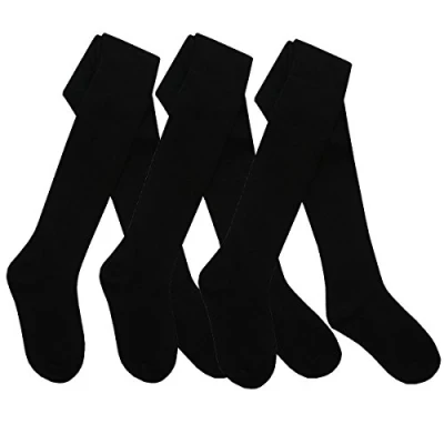Image of Baby Girls Tights 1 3 Pairs Plain Warm Cotton Rich Newborn Kids 0 2 Years