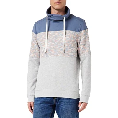 Image of TOM TAILOR Men&#039;s Shawl Collar Sweater 1032924, 30193 Ordinary Grey Melange, L