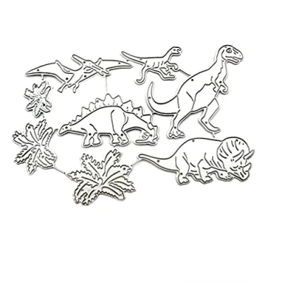 Image of Yushu Metal Cutting Dies, Dinosaur Stencil, for DIY Scrapbooking, Album Paper Card Template Mold, Embossing Craft Decoration, Making