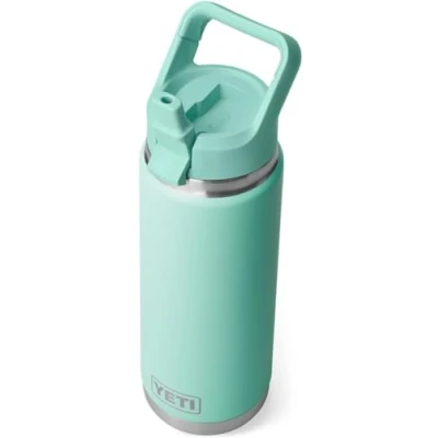 Image of YETI Rambler C Straw Bottle, Stainless Steel Vacuum Insulated Bottle with Cap, Seafoam, 26 oz (769 ml)