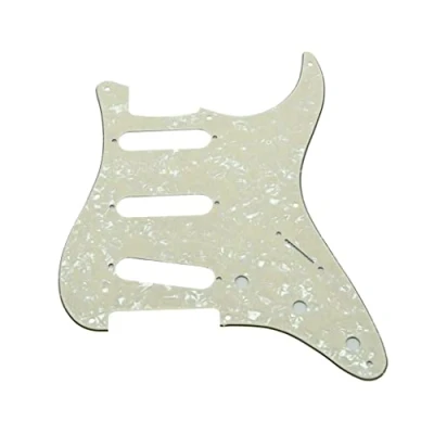 Image of Dopro 8 Hole Vintage Strat SSS Guitar Pickguard ST Scratch Plate for USA/Mexican FD Aged Pearl