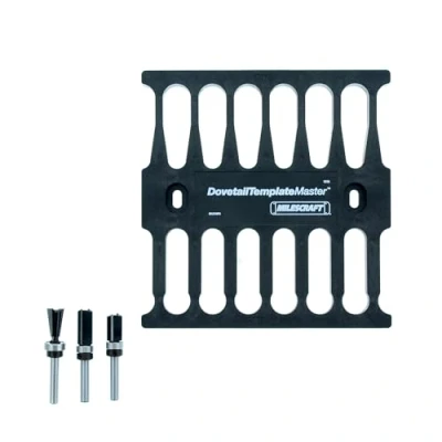 Image of Milescraft 1218 Dovetail Template Master Woodworking Jig Kit for Making Router Templates with Bits