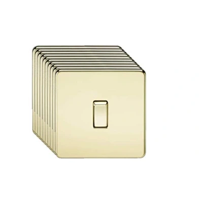 Image of Knightsbridge Screwless 10AX 1G 2 Way Switch Polished Brass