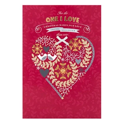 Image of Hallmark One I Love Christmas Card &#039;Laughter and Happiness&#039; Medium