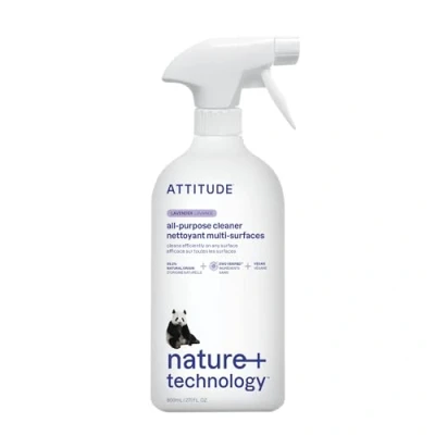 Image of ATTITUDE All Purpose Cleaner, EWG Verified Multi Surface Products, Vegan, Naturally Derived Multipurpose Cleaning Spray, Lavender, 800 mL