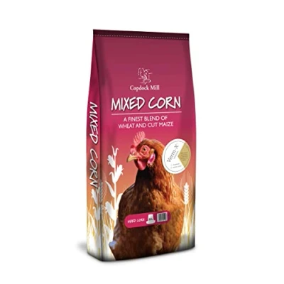 Image of Copdock Mill Mixed Corn Chicken Feed with Verm X 20kg Food Made Wheat &amp; Maize Herbal Wormer Suitable for Poultry, Ducks, Geese Bantams