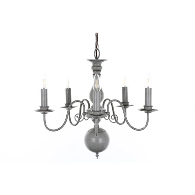 Image of Bologna Flemish Grey 5 Arm Chandelier