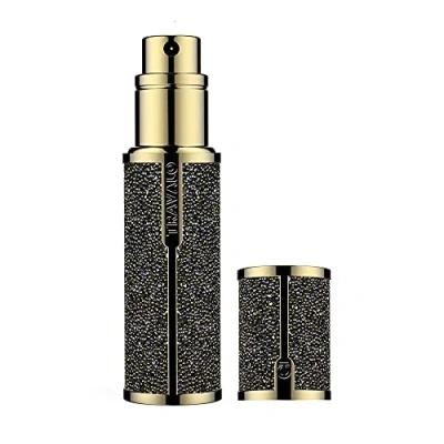 Image of Travalo Couture Perfume Atomizer That’s Opulence and fashionable For Unisex (TSA Approved Atomizer/Leak Proof Travel Bottle/Glass free aircraft approved/Dorado), Black, 4.8178 gram