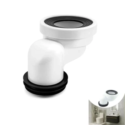 Image of 100mm Toilet Offset pan Connector PVC Waste Pipe