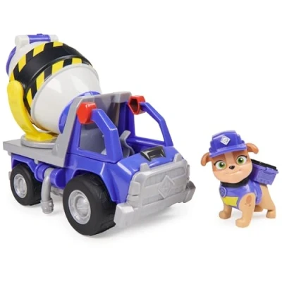 Image of Rubble &amp; Crew, Mix’s Cement Mixer Toy Truck with Action Figure and Movable Construction Toys, Kids’ Toys for Ages 3 Up