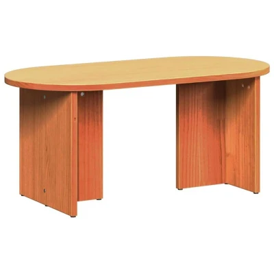 Image of vidaXL Coffee Table Wax brown 80 x 39.5 35 cm Solid pine wood