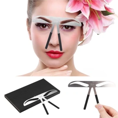 Image of Eyebrow Stencil,Permanent Ruler Shape Kit Stencil(Classic Eyebrow)