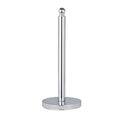 Image of Wenko 16878100 Spare toilet roll holder Viterbo for 3 rolls, Metal Stainless steel, 14 x 35 cm, Shiny