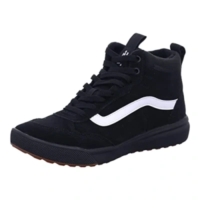 Image of Vans Men&#039;s Range EXP Hi VansGuard Sneaker, Suede Black/Black, 6.5 UK