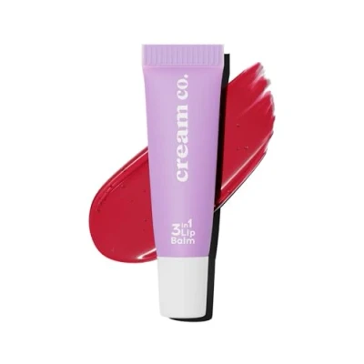 Image of cream co. 3in1 Lip Balm Nourishing, Hyaluronic Acid, Hydrating and Barrier Repairing, Care for All Type, Tinted, Protects Renews, Vegan, Strawberry Sorbet 10ml