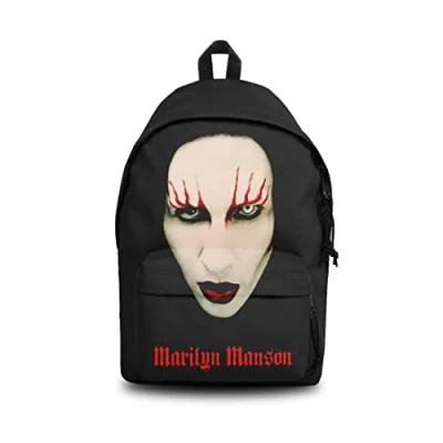 Image of Rocksax Marilyn Manson Daypack Red Lips 43cm x 30cm 15cm Officially Licensed Merchandise