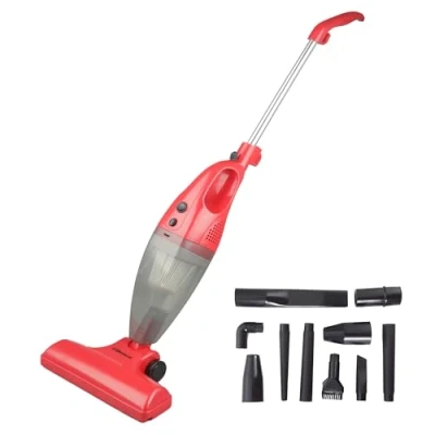 Image of Belaco All in 1 corded Upright vacuum Cleaner Red 700W handheld stick bagless cleaner, High Efficiency, Crevice attachment,HEPA Filter