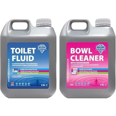 Image of Netagon Eco Friendly 2L Superior Toilet Rinse &amp; Fluid Cleaner for Caravan, Motorhome Camping (Twin Pack Fluid)