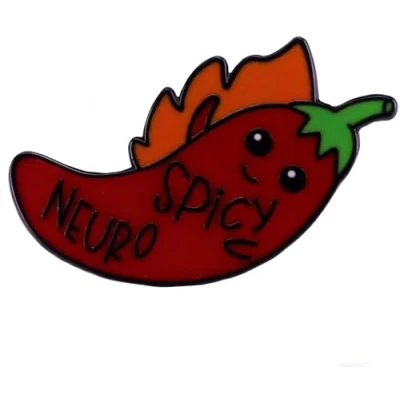 Image of HYWZI Neuro Spicy Enamel Pin Pepper Badge Brooch Food Chili Lapel Funny Jewelry Gift for Friend Wholesale