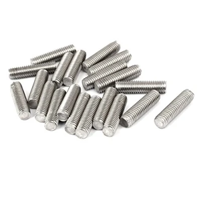 Image of Sourcingmap M8 x 30mm 1.25mm Pitch 304 Stainless Steel Fully Threaded Rods Fasteners 20 Pcs