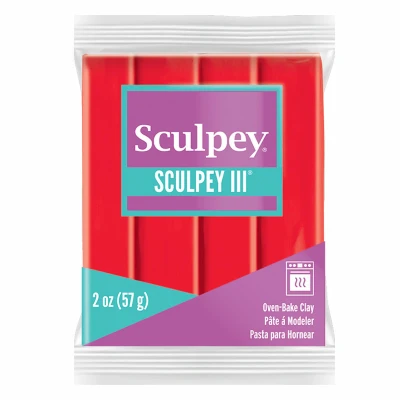 Image of Polyform Sculpey Polymer Oven Bake Coloured Modelling Clay 2Oz Red Hot