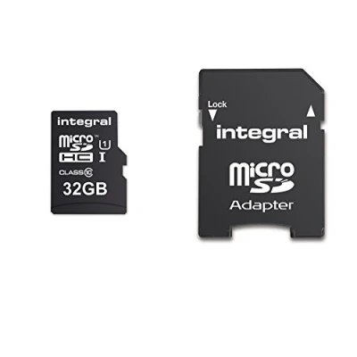 Image of Integral INMSDH32G10 90U1 UltimaPro 32 GB MicroSDHC Class 10 Memory Card up to 90 MB/s, U1 Rating Black