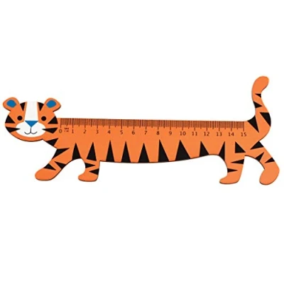 Image of Tiger Shaped Wooden Ruler