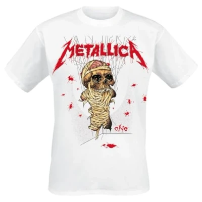 Image of Metallica Men&#039;s One Landmine WHT_TS: S T Shirt, Black (Black Black), Small (Size:Small)